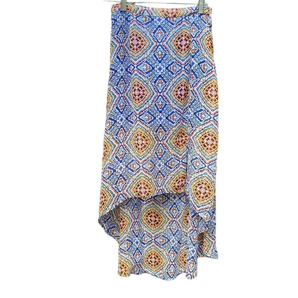 Patrons Of Peace High Low Boho Skirt Aztec Size Small